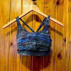 Womens lululemon energy bra size 4 multi color blue